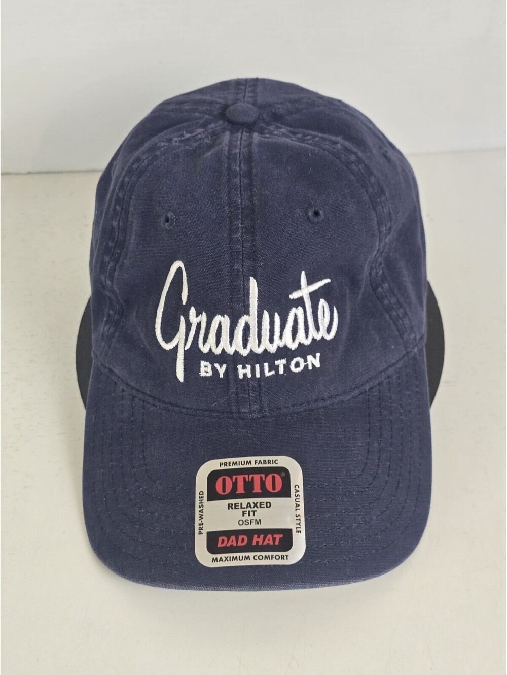Graduate by Hilton Baseball Cap Men OS Navy Blue Embroidered Dad Hat NWT